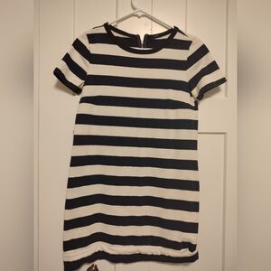 J.Crew Women's Striped Casual Crewneck Short Sleeve Dress - Size S